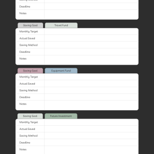 FINGUIDE Monthly Budget Tracker (Downloadable)